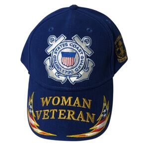 Eagle Emblems Military Coast Guard Woman Veteran Hat USCG